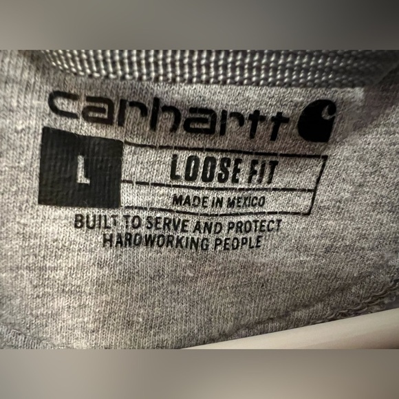 Carhartt Men’s Loose Fit Gray Hoodie - Picture 3 of 8